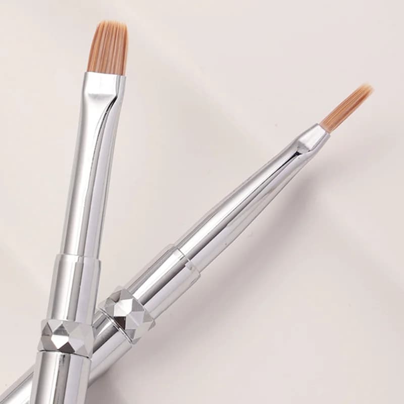1/3 pezzi Pennello per nail art con manico in metallo, nuovo, per manicure, pittura, gel UV, estensione, disegno.