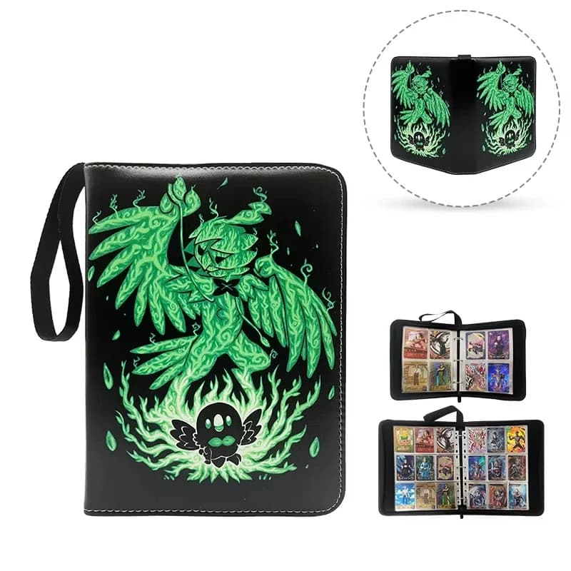 Pokemon 4 - Raccoglitore per Carte Anime a 9 Tasche - Album per Carte TCG Anime e Cartella da Collezione Porta Carte - Regalo per Festival