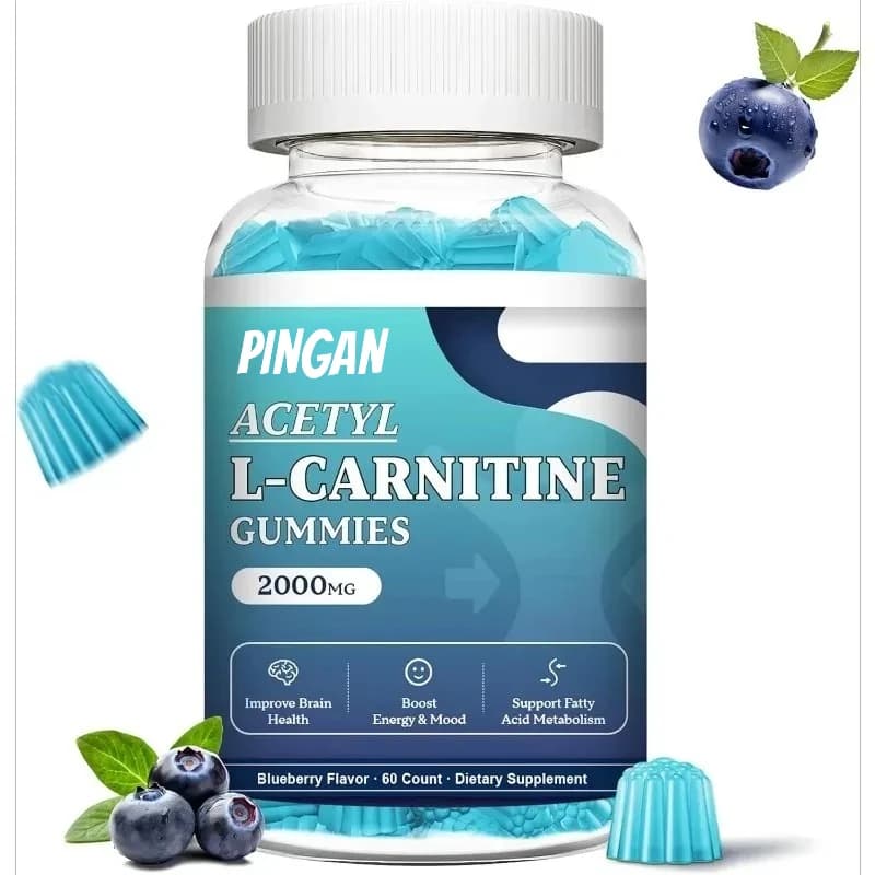 Acetyl-L-Carnitine gumella, L-Carnitine supplements contain vitamins to provide energy, brain support and fat acid metabolism