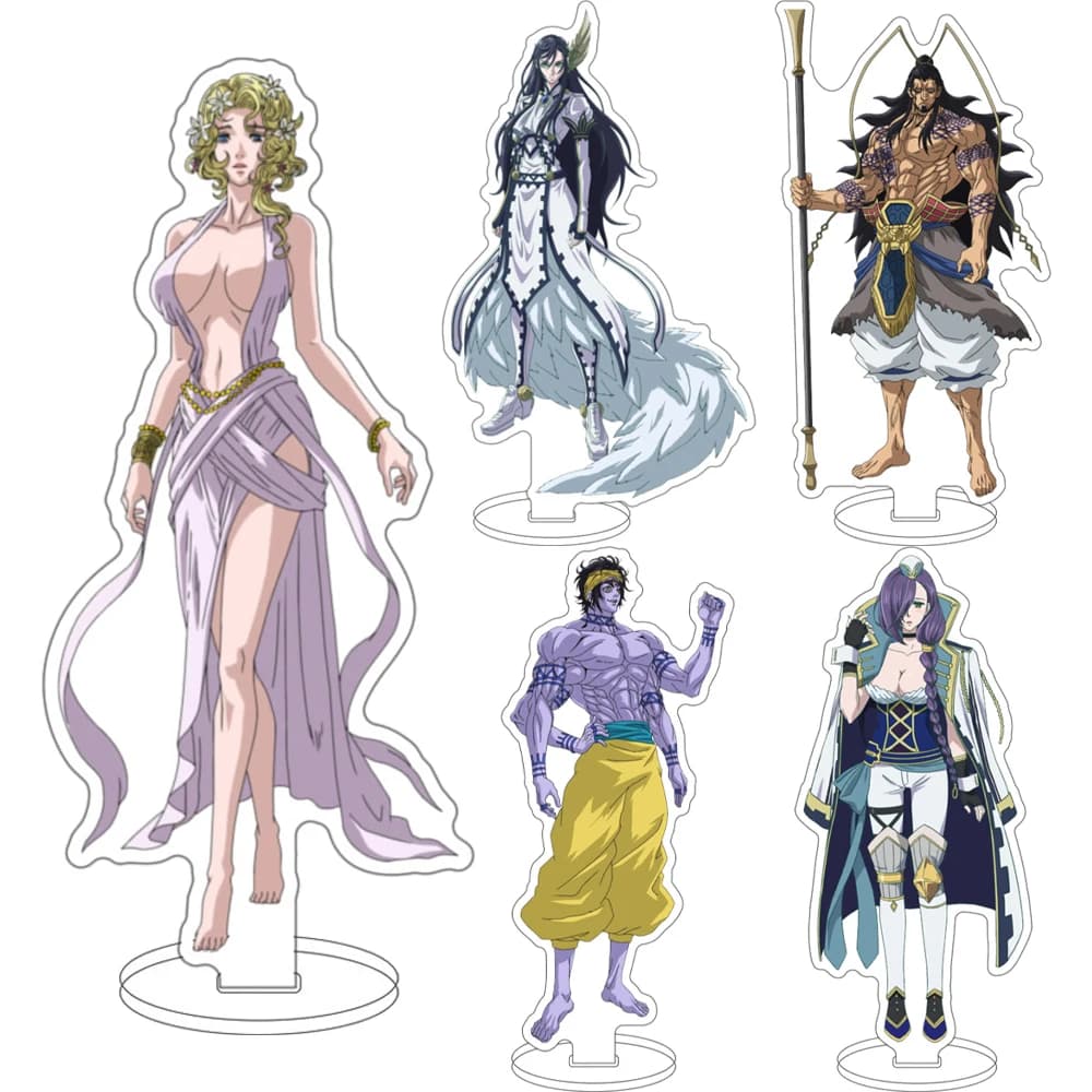 16CM Anime ‌‌Record of Ragnarok‌ Figure Brunhild Goll Lu Bu Adam Eve Guan Yu Buddha Zhang Fei Acrylic Stand Cos Ornaments Gifts