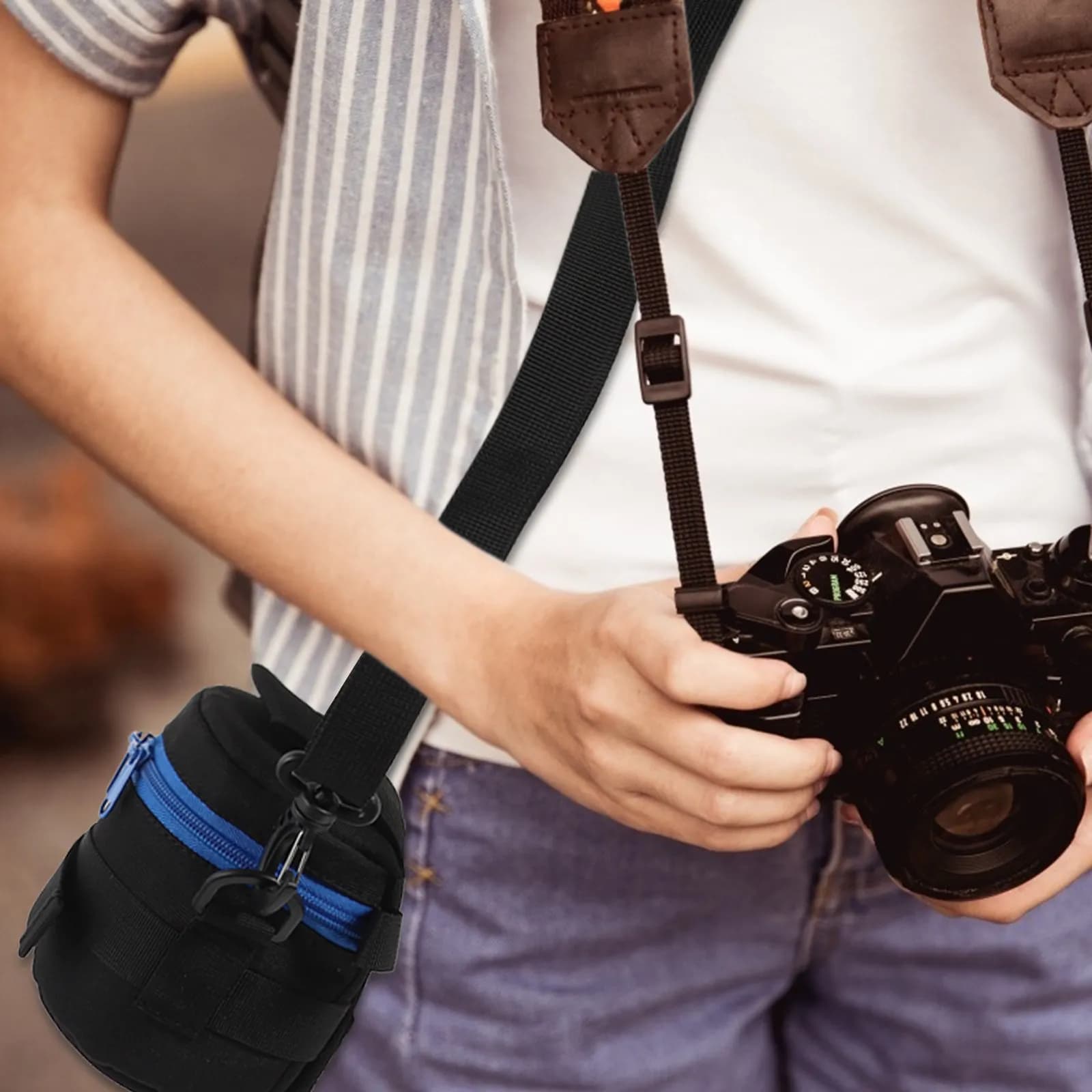 1 Piece Reinforced Anti-shocket Housing Lightweight Design Compact with Adjustable Strap Photographic accessory for Photo Objectives