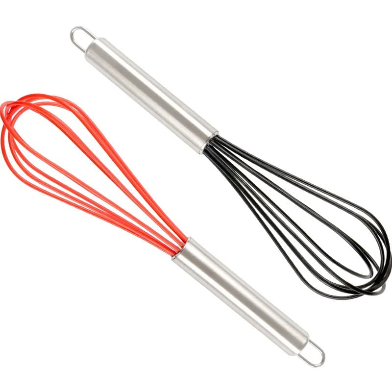10 Inch Silicone Hand Egg Blend with Stainless Steel Handle, Home Use Egg Blend, Manual Milk Foam
