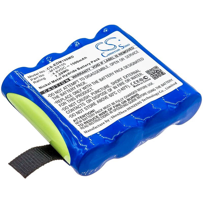 Ni-MH medical battery for EDAN, 4.8V, 1500mAh, compatible models: CS-01, H100, H100N, H100B and Pulsoxmeter