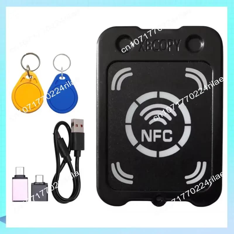 A17Z RFID Smart Chip Card Reader Copiatrice + Portachiavi CUID/UID Lettore di chiavi di crittografia NFC IC 13.56Mhz RFID Token Clone Duplicatore