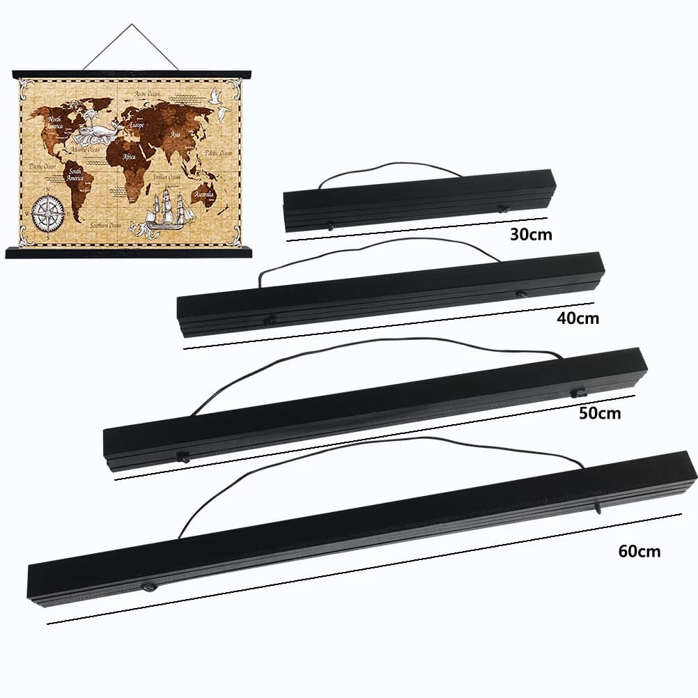 Cornice magnetica per poster in legno fai-da-te Teak Pine Appendiabiti per foto Kit per appendere immagini Stampe su tela Poster Scroll Artwork Print Holder