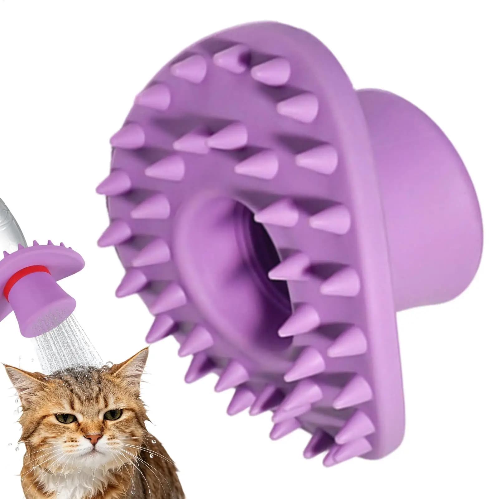 Dog Washing Brush Portable Silicone Soft Multi-Functional Scrubber Pet Shampoo Brush For Grooming Washing Patio Summer Home