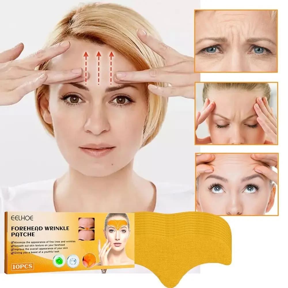 Face Skin Forehead Line Removal Gel Patch Anti-aging Frown Lines Anti-wrinkle Stickers Collagen Natural 10pcs/set Firming Mask