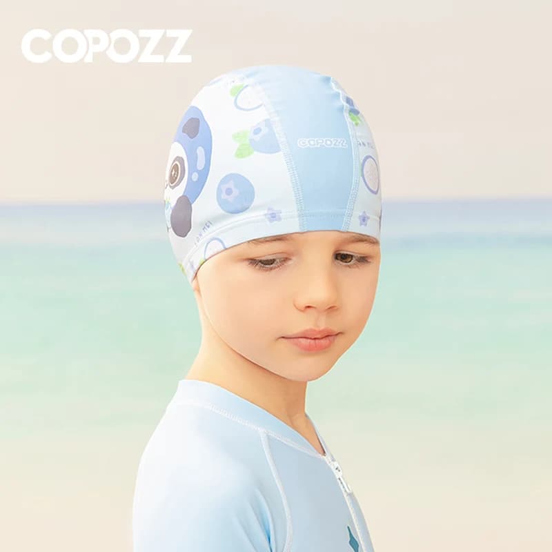 Kids PU Kids Kids Animated Cardboard Swimming Headphones Waterproof Kids Pool Hats Ear Protection Colorful Kids Hat