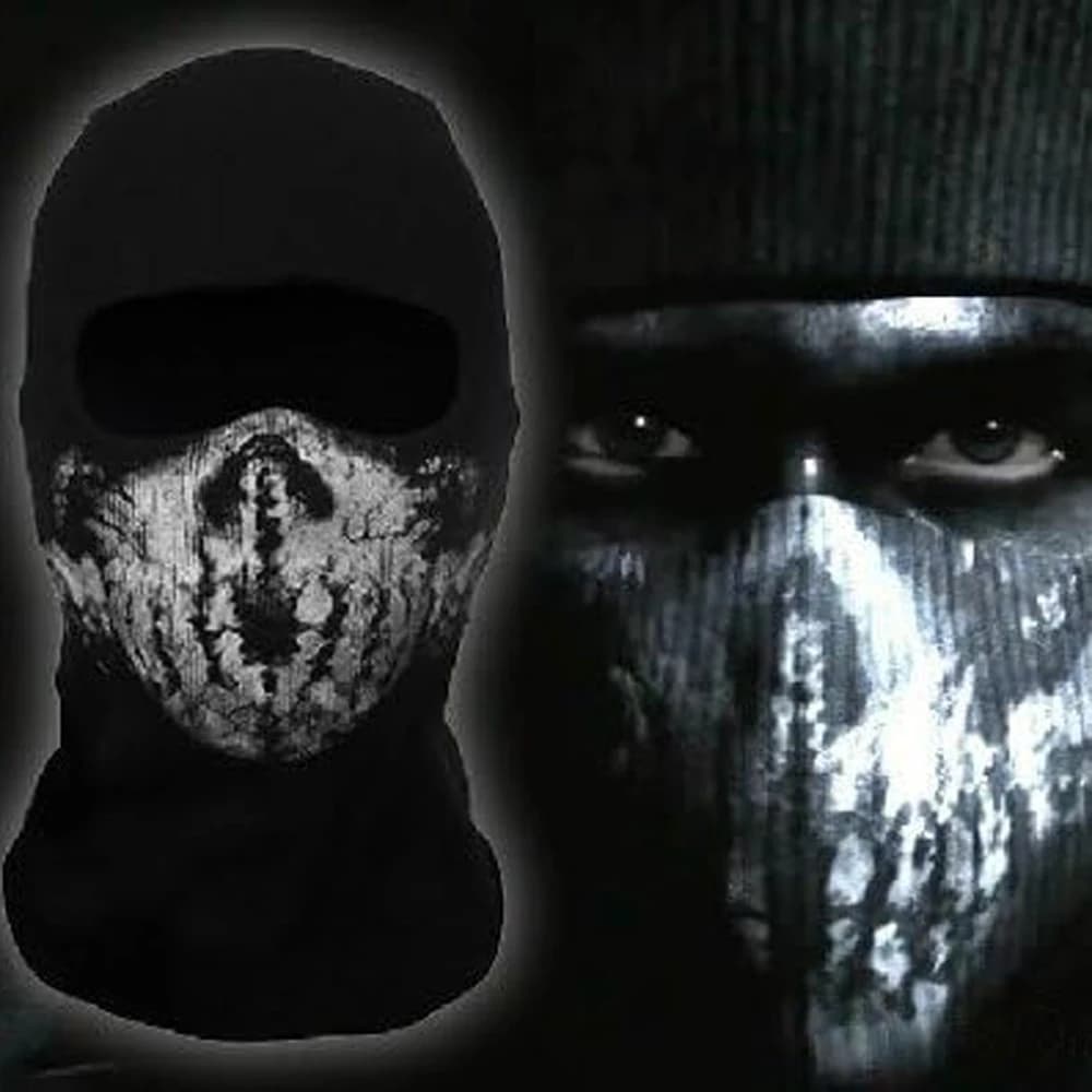 Maschera a sorpresa Teschio per Fantasma Maschera da motociclista Maschera in cotone COD Nera Keegan P. Russ Personaggio per Genesis 9