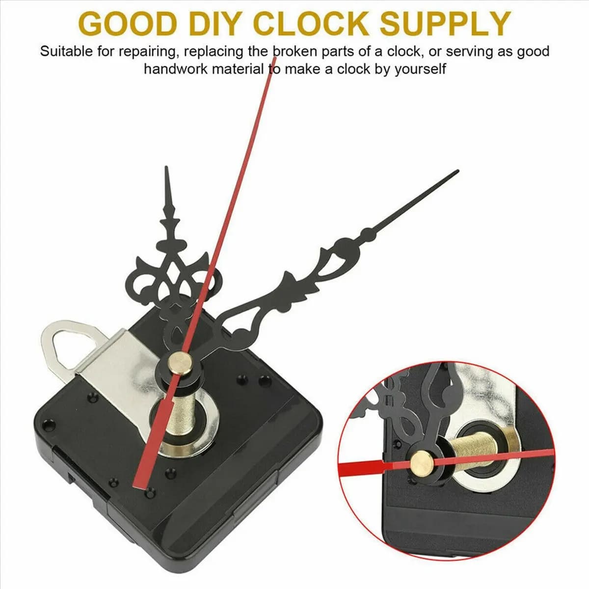 Squisito-31MM Albero lungo Meccanismo di movimento dell'orologio al quarzo fai-da-te Lancette da parete Orologio al quarzo Strumento di riparazione Parti di ricambio Hot