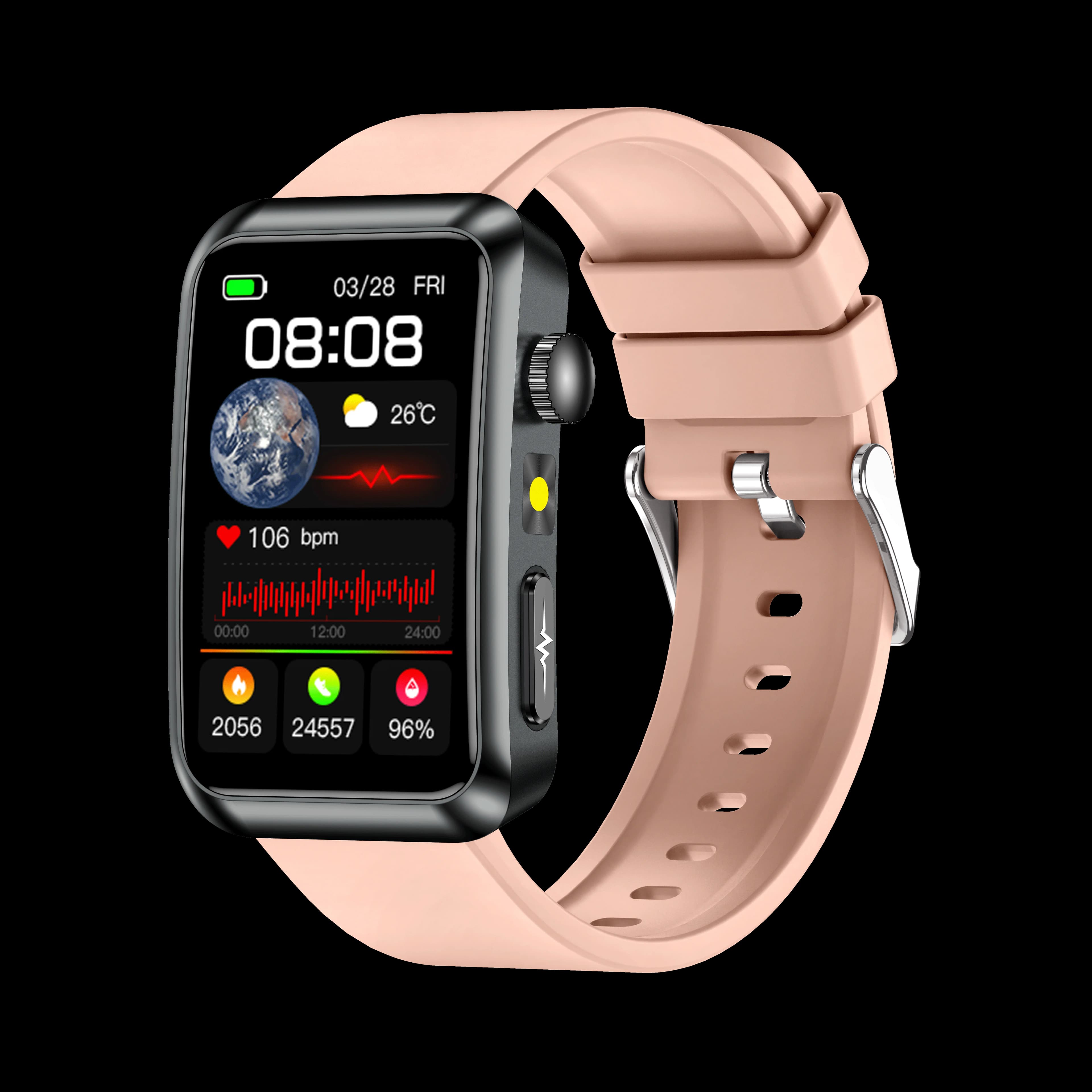 Orologio TK77 EDA con Test Elettrico della Pelle, Valutazione Rapida dello Stato Emotivo e Cardiaco, Chiamate Bluetooth e Assistente Vocale