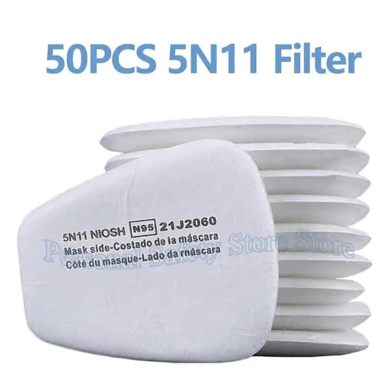 5N11 Cotton Dust Filter Paper 501 Support for 3M 6001/6200/7502/6800 Chemical Spray Breathing Paint Gas mask Accessories