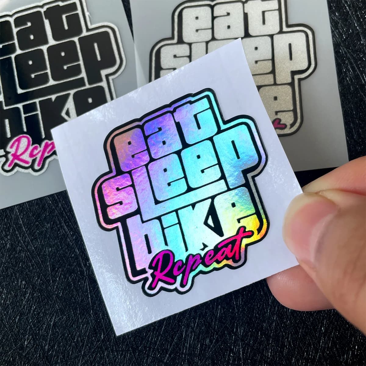 Adesivi Eat Sleep Bike, Decalcomanie in Vinile Impermeabili per Biciclette, Decorazioni Personalizzate per Telaio e Casco