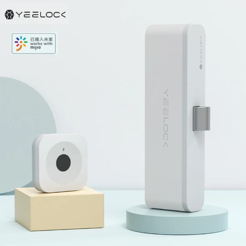 YEELOCK Smart Drawer Cabinet Lock Pro Sblocco wireless tramite impronta digitale NFC Bluetooth Nessuna perforazione richiesta Funziona con l'app mijia