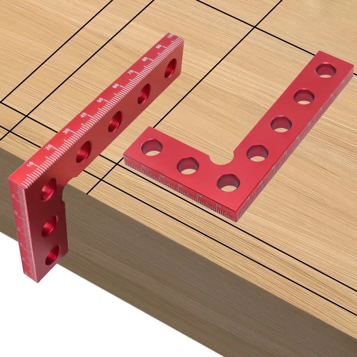 Quadrato da carpentiere, righello quadrato ad angolo retto a L, piccolo strumento per la lavorazione del legno tascabile, quadrato in lega di alluminio per la misurazione del layout