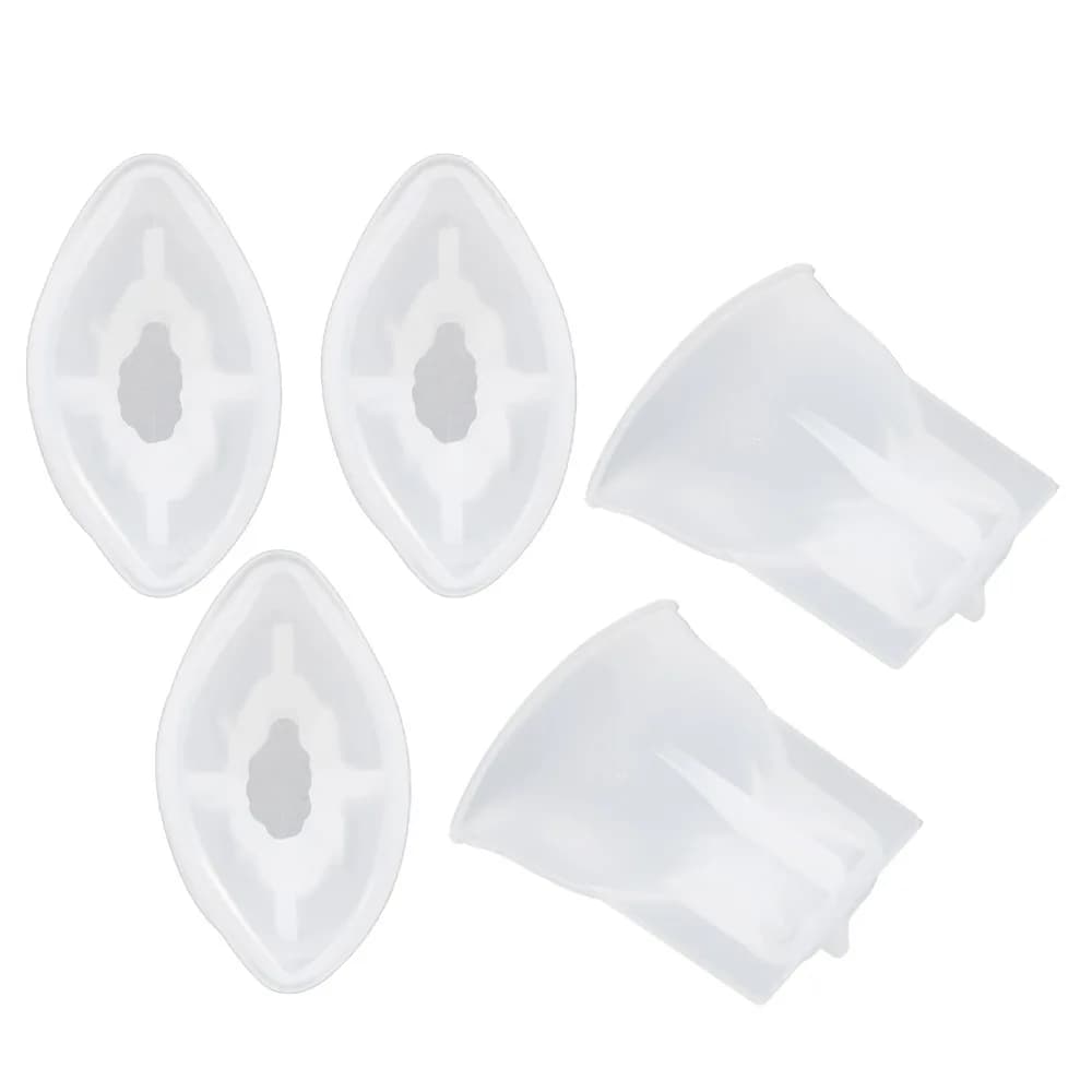 5 Pezzi Stampi in Silicone per Gioielli in Resina Fai da Te, Stampi a Forma di Borsa a Forma di Pesce e Borsa Portafortuna, Stampi 3D Mini Bianchi per Resina, per Artigianato Fai da Te