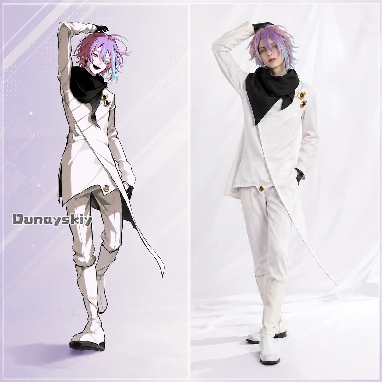 CR824Anime Game Project Sekai Cosplay Kamishiro Rui 2026 April Fool's Day New Event Costume White Suit Jacket Pants Halloween