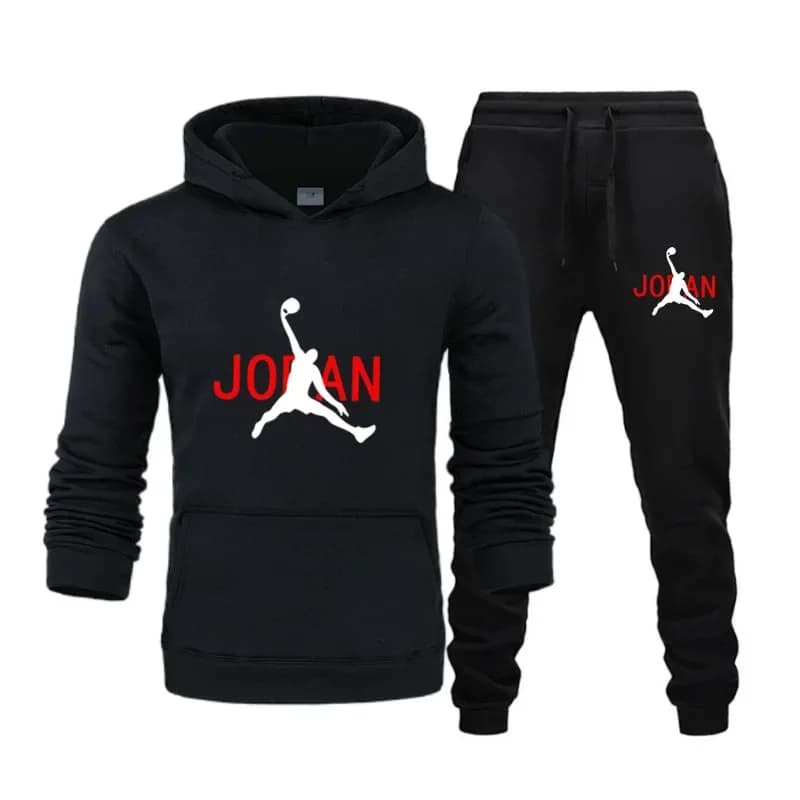 Nuovo set da jogging primaverile e autunnale da uomo, felpa con cappuccio + pantaloni, completo da 2 pezzi, tuta casual alla moda per uomo e donna.
