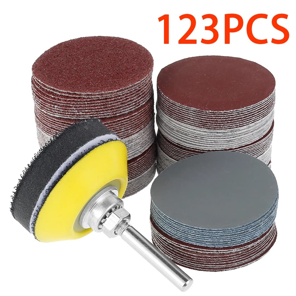 120Pcs 2Inch Sandpaper Assortment 60-3000 Grit Sanding Disc Pad Set With Disk Pole Cushion For Grinder Abrasive Sheets Tools