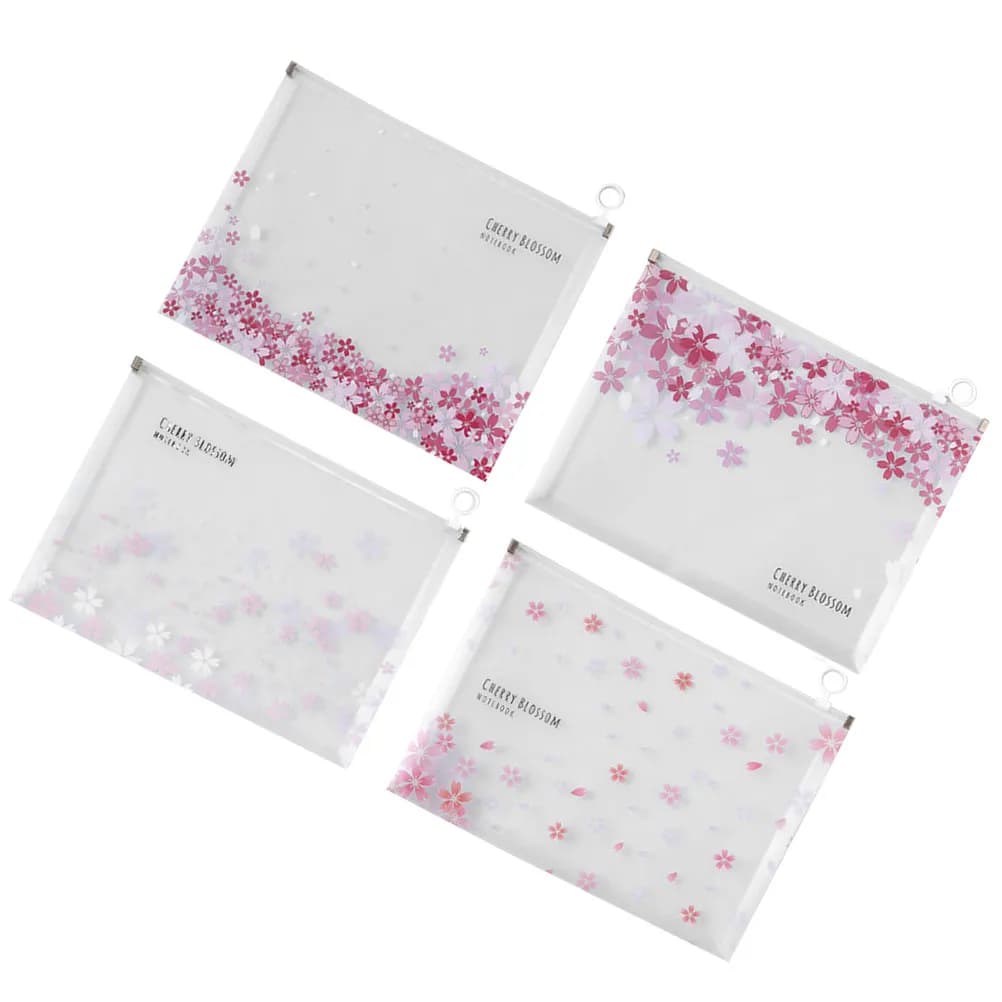 1 set di buste per documenti in plastica trasparente, formato A4, con cerniera rosa, custodia impermeabile per cancelleria, astuccio per matite, cartella portadocumenti, ufficio portatile