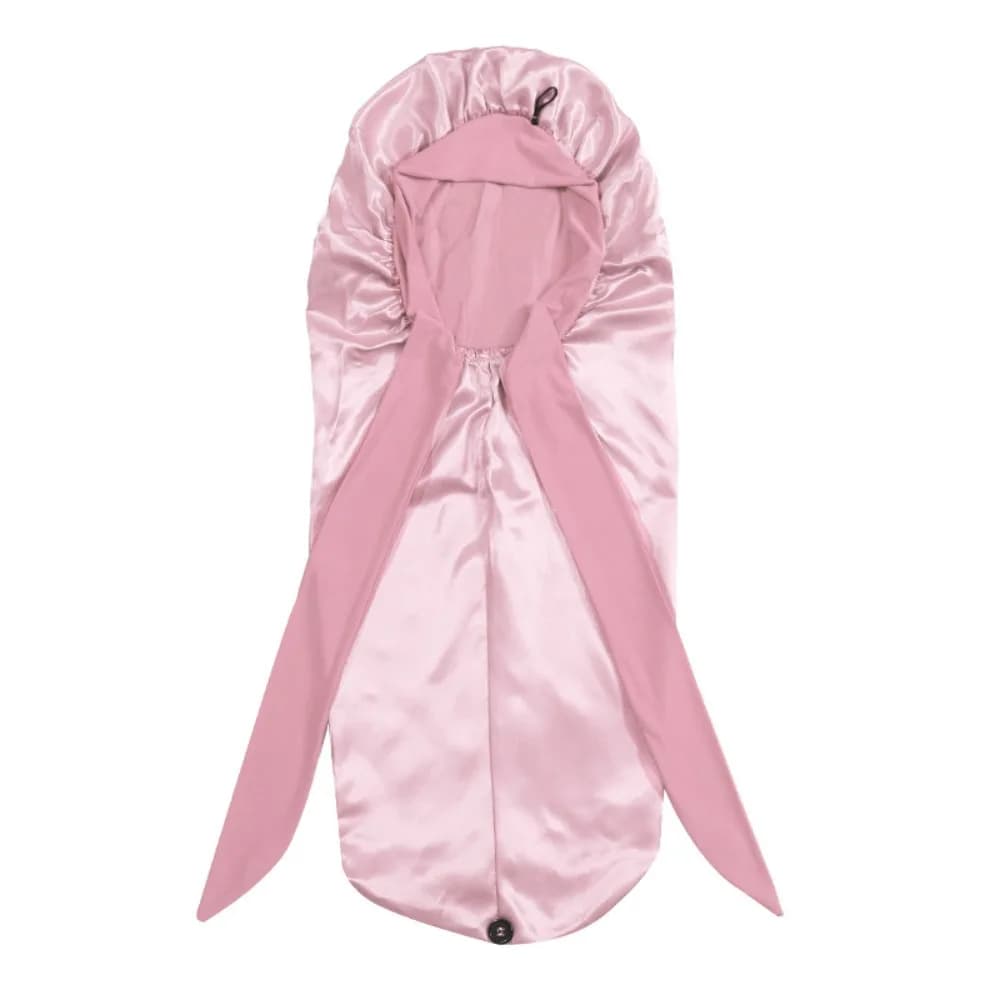 Extra Long Satin Lined Satin Bonnet Hair Protection Curly Hair Long Bonnet Adjustable Sleeping Cap Women