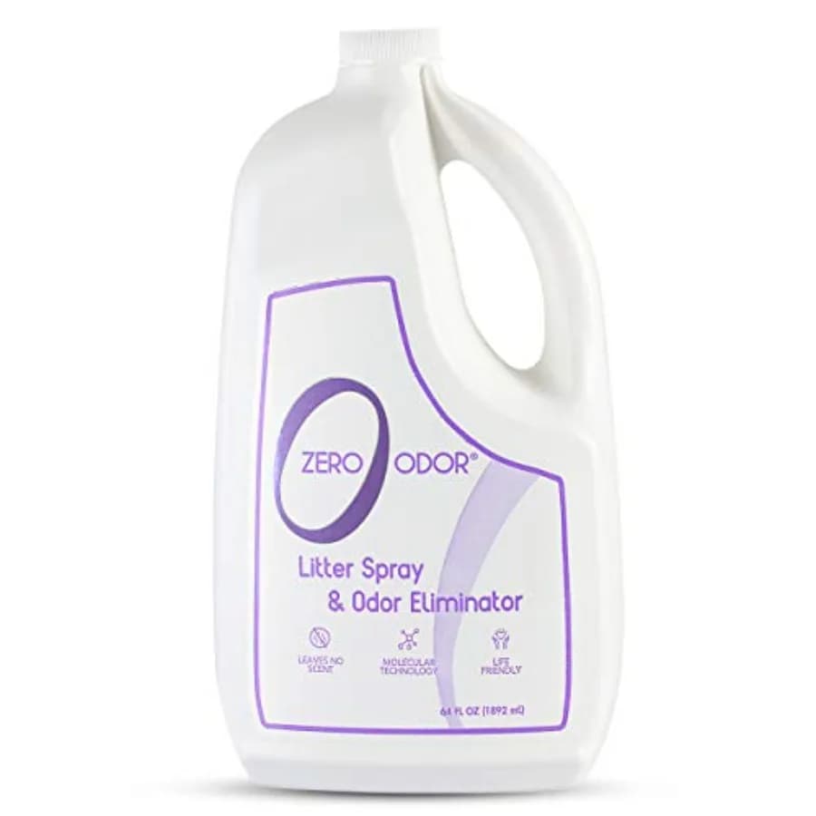 Eliminatore di Odori per Lettiere Zero Odor - Tecnologia Molecolare Brevettata - Sicuro per Animali Domestici e Funziona su Tutti i Tipi di Lettiere, Ricarica da 64oz