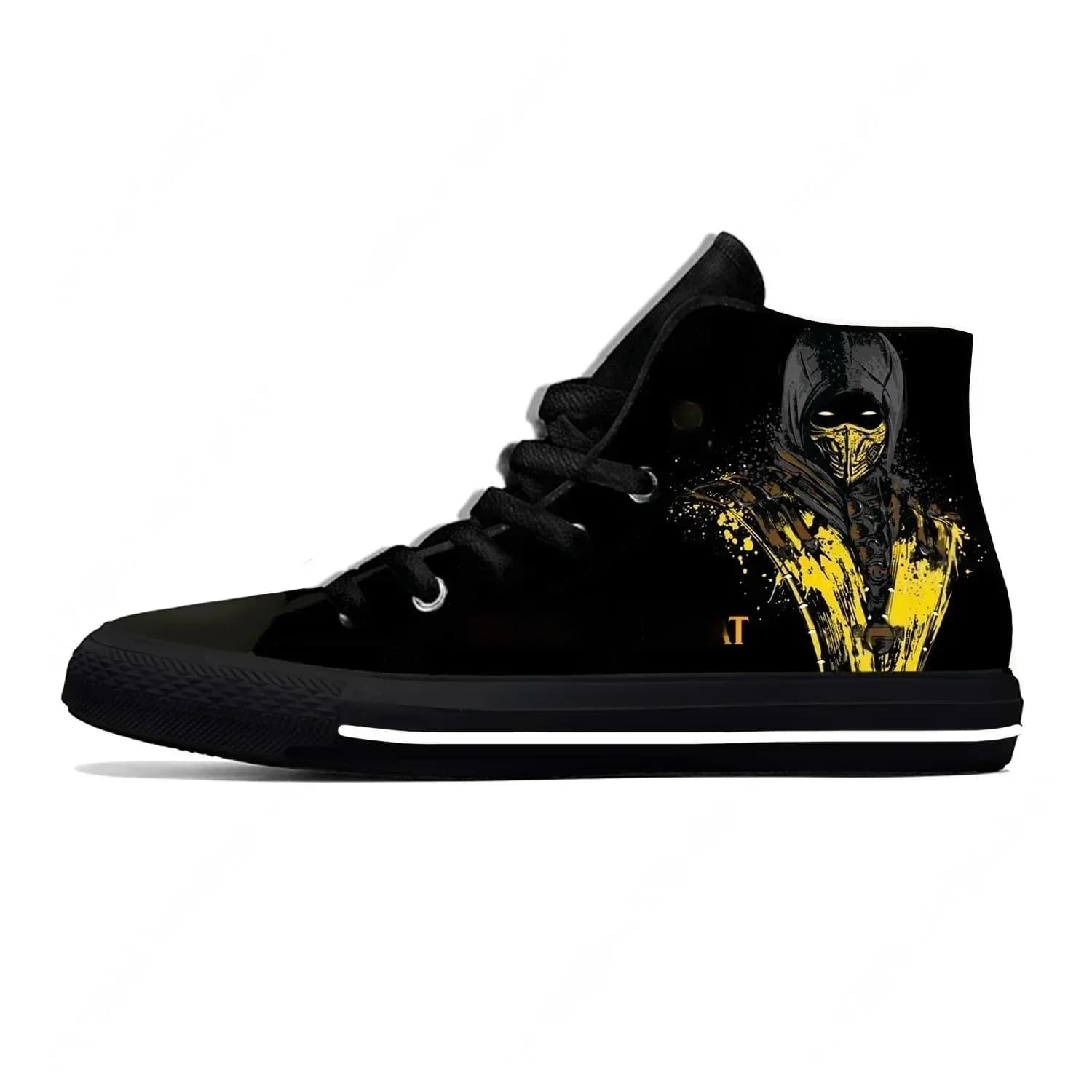 Game Mortal Kombat Pattern Lightweight Cloth 3D Print Funny Fashion High Top Canvas Shoes Mens Womens Casual Breathable Sneakers