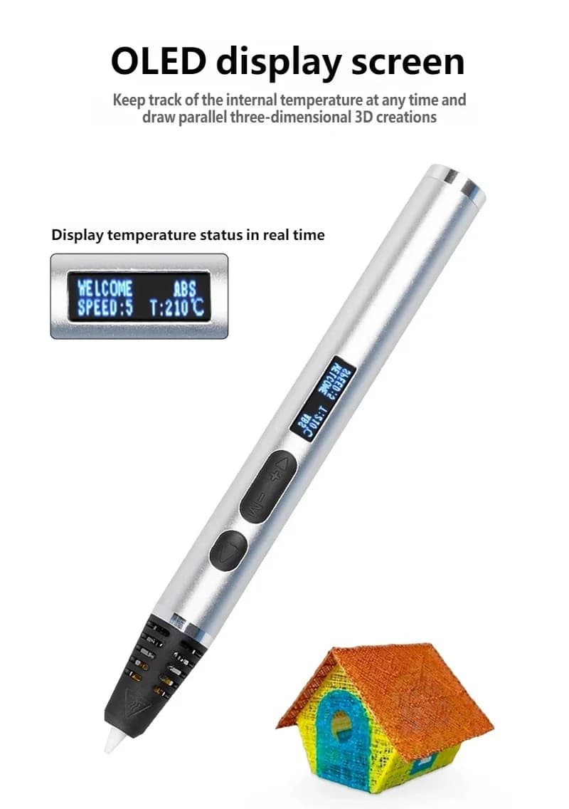 Penna per Creazione Modelli Tridimensionali Fai-da-Te, Penna Professionale per Stampa 3D ad Alta Temperatura, per Designer e Artigiani 2026