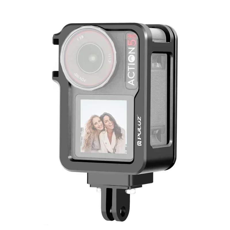 Gabbia in lega di alluminio per DJI Osmo Action 5 Pro, telaio adattatore di espansione in metallo con attacco cold shoe, accessori per action cam