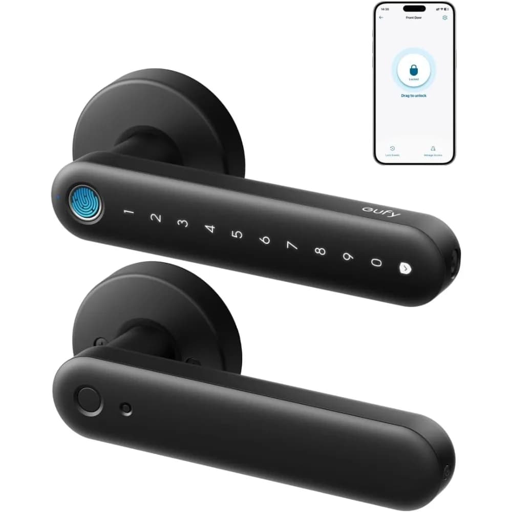 Serratura Intelligente con Impronta Digitale, Ingresso Senza Chiave, Controllo Wi-Fi tramite App, Chiusura Automatica, Compatibile con Alexa e Google per Porte Interne