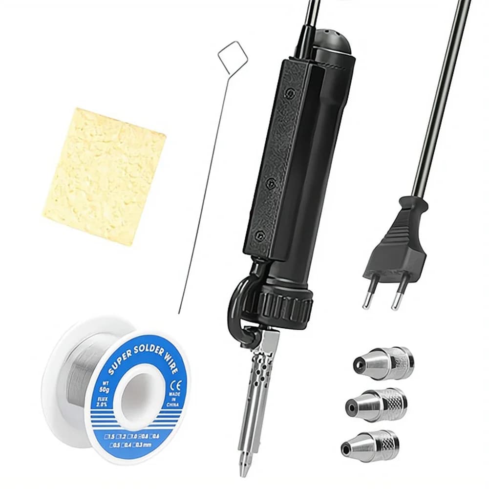Set di strumenti elettrici per dissaldatura a vuoto da 30W AC220V, pompa dissaldante per saldatura a ferro per la riparazione di schede madri e circuiti stampati.
