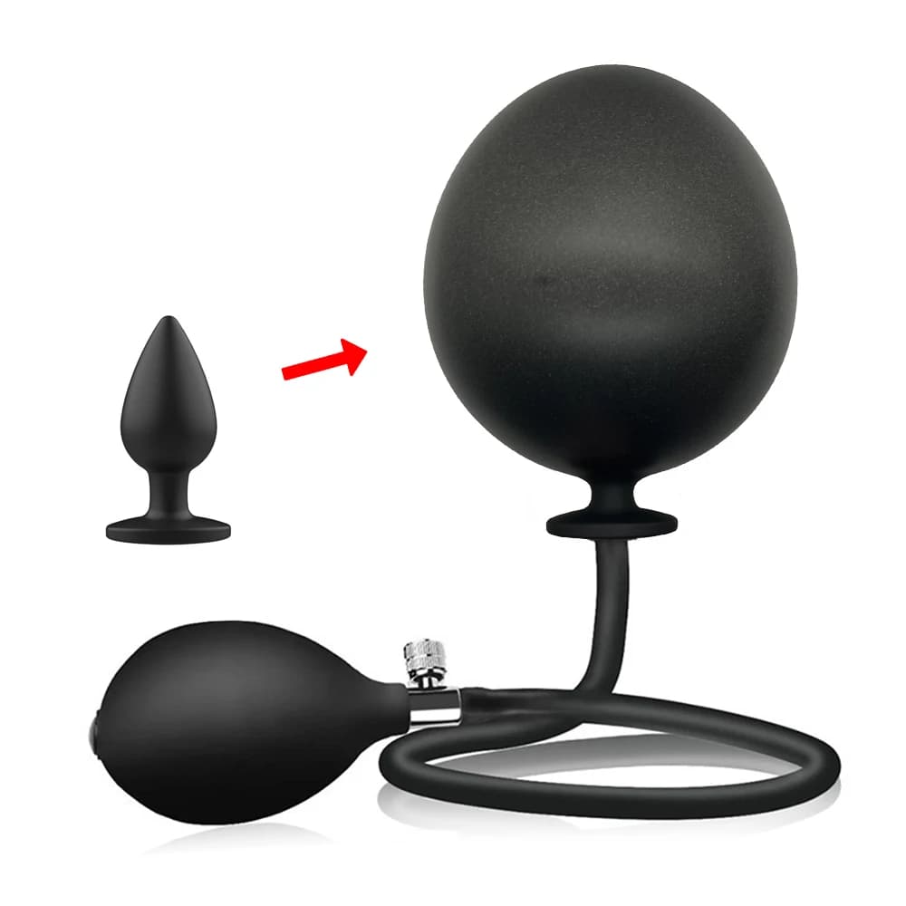 Gonfiabile Silicone Anal Plug Dilatatore Pompa Espandibile Butt Silicone Enorme Ano Massaggiatore Della Prostata Giocattolo Del Sesso Anale Per Gli Uomini Coppie