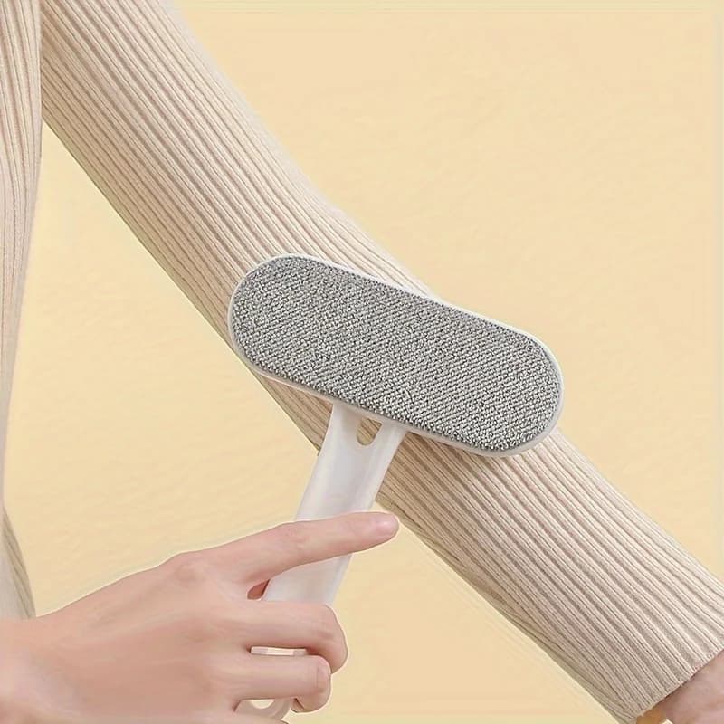 2PCS Portable Pet Hair Remover Brush, Double-Side Lint Remover Cat Dog Hair Remover Roller Manual Carpet Wool Coat Clothes Brush