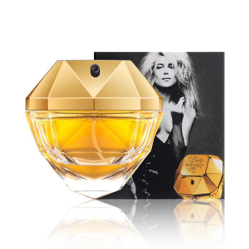 Lussuosa eau de Toilette con fragranza duratura. Profumo floreale e fruttato da donna Golden Diamond. Spray corpo di alta qualità