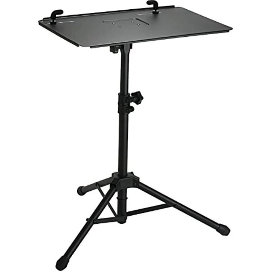 Supporto per Laptop per Attrezzatura DJ SS-PC1 in Metallo Nero, Design Ergonomico, Portatile, per Uso in Studio e Live