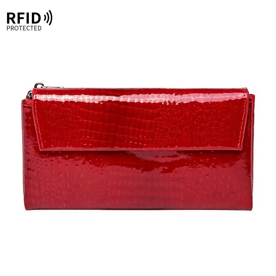 RFID Card Holder Women Genuine Leather Wallet Soft Real Cow Leather Purse Ladies Long Cowhide Clutch Bag