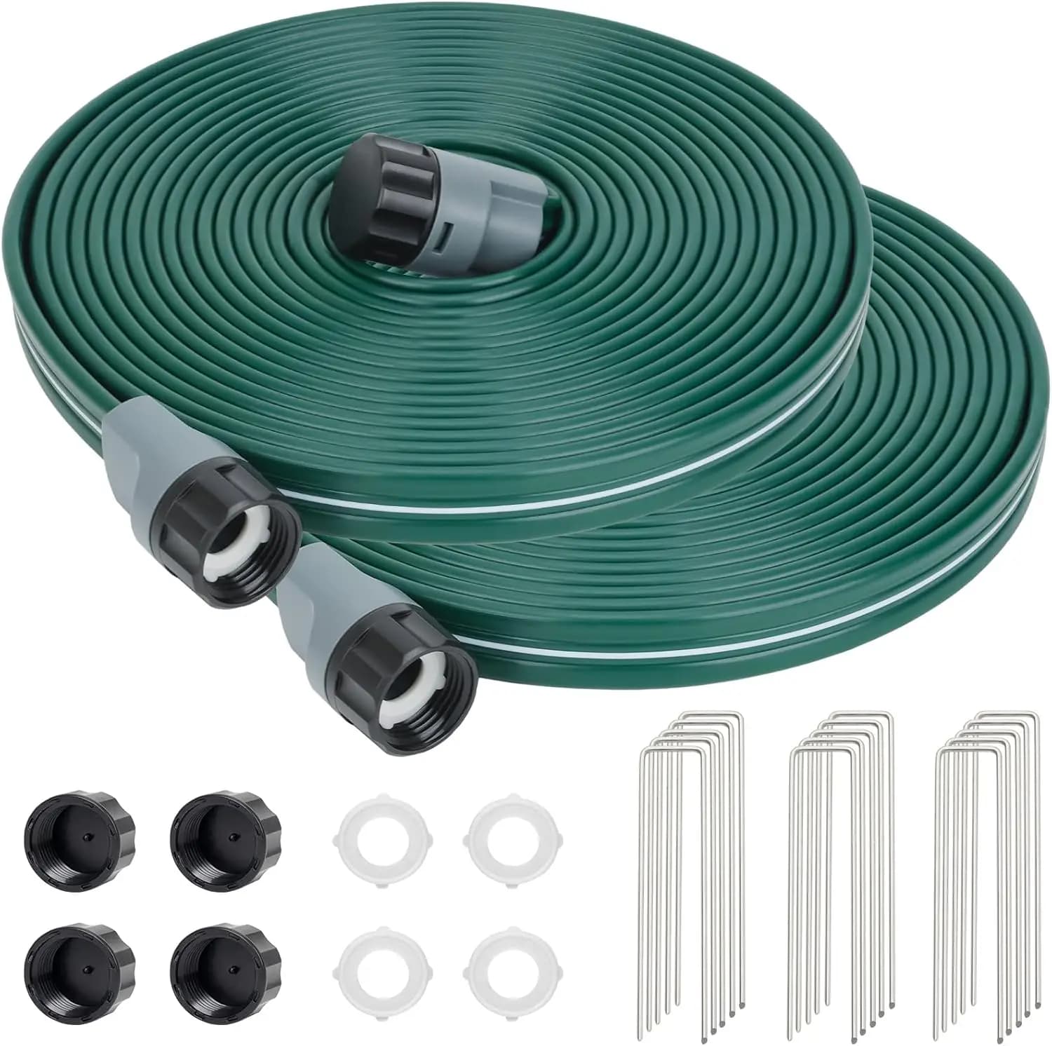 25ft (2 Pieces) for Garden and Lawn, Irrigation pipe with Holes, Garden irrigation system with high efficiency and water saving
