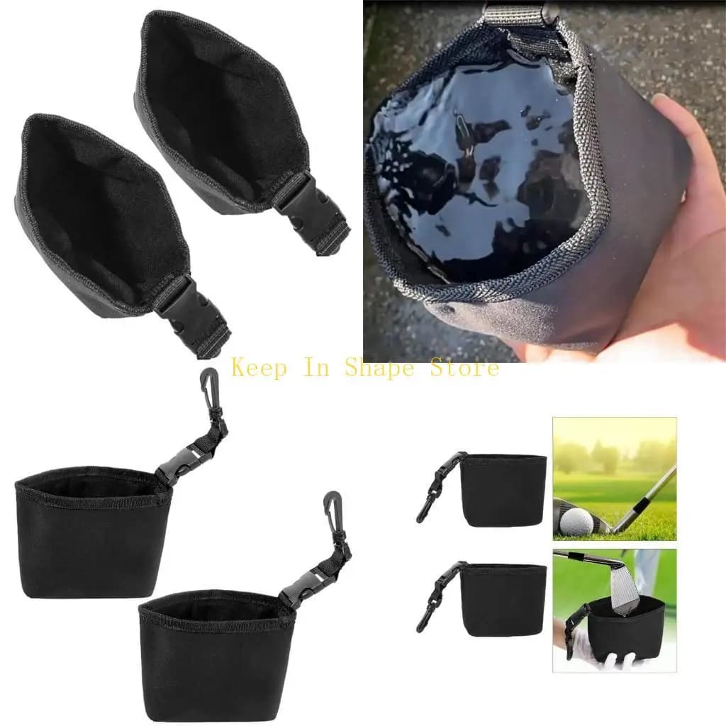 U1JC 2 Pezzi Mazza da Golf e Sacca per Pulizia con Palline da Golf Pulisce le scanalature della mazza Asciutto Accessori per