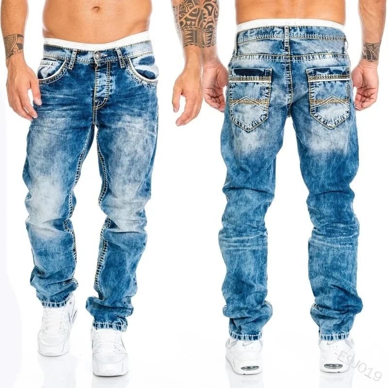 Nuovi jeans da uomo 2025 jeans slim fit elastici a gamba dritta pantaloni lunghi da uomo pantaloni casual da uomo pantaloni in denim jeans larghi