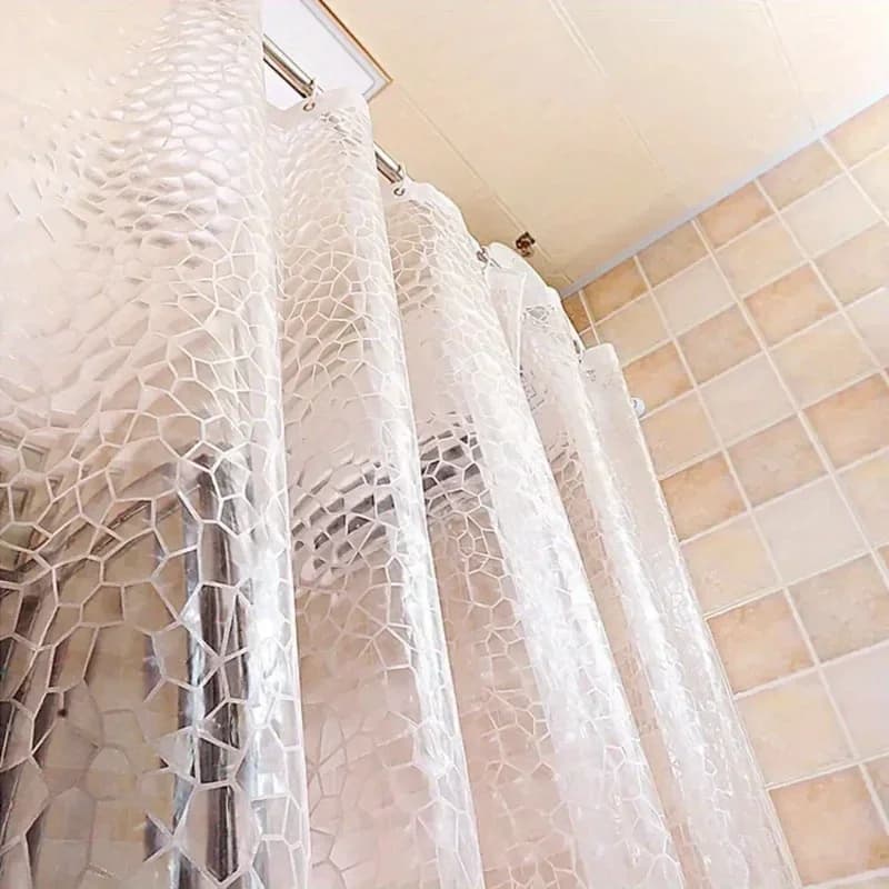 1 set tenda da doccia impermeabile per bagno tenda da bagno trasparente con ganci tenda da bagno larga velata da bagno ispessita
