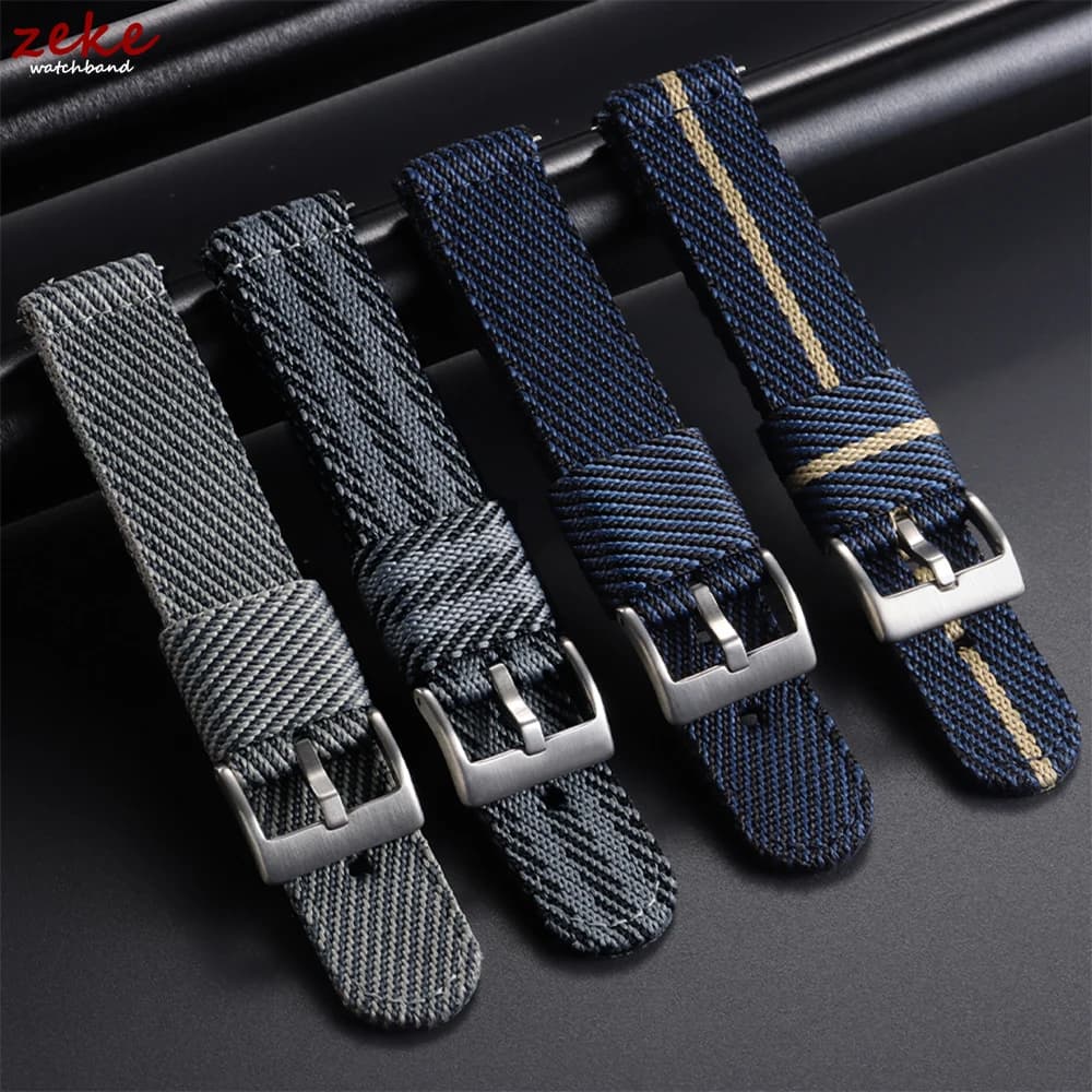 Cinturino per orologio in nylon per Tudor per cinturino Omega in tessuto di tela intrecciata Bracciale sportivo militare da uomo a sgancio rapido 20mm 22mm