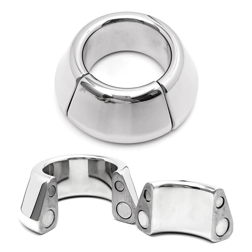 Magnetic Metal Penis Ring with Weights for Male Sexual Fitness and Bondage Exercises - Male Sexual Toys