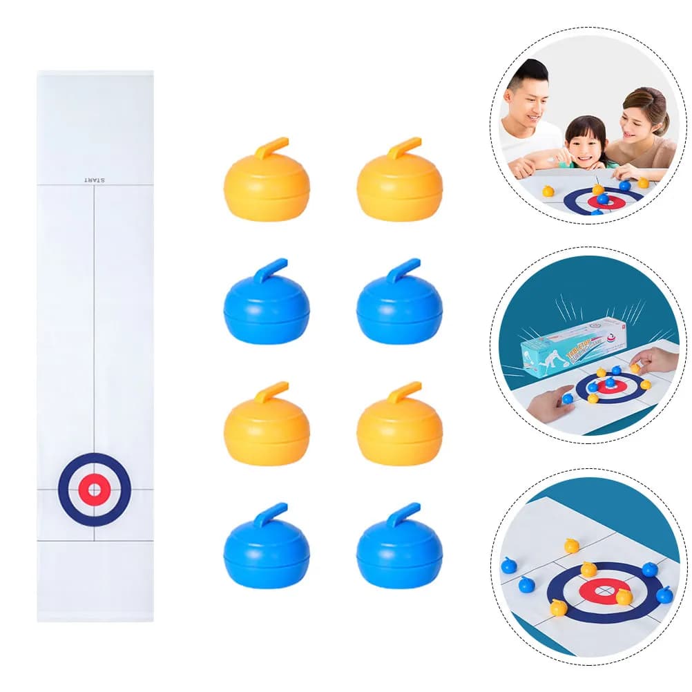 Set da gioco da tavolo Curling, Giochi per Famiglie, Creativo, per il Tempo Libero Indoor, Educativo, per Genitori e Bambini, per Feste in Casa