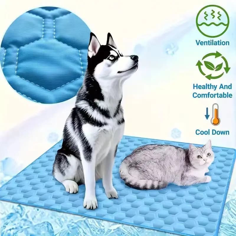 Pet Cooling Ice Mat, Summer Ice Silk Pad for Dogs and Cats, Breathable Pet Bed, Heat Relief, Cool Sleeping Mat Summer Pet Bed