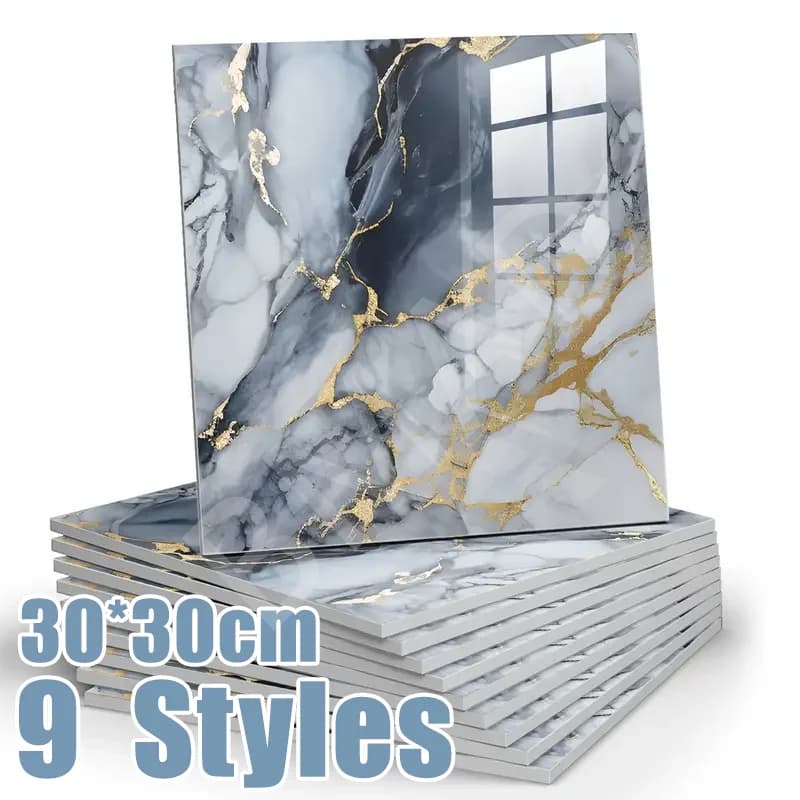 10-50PCS Imitazione Marmo 3D Piastrelle di Ceramica Decorazione Della Parete Adesivo Impermeabile Autoadesiva Casa-adesiva carta da parati