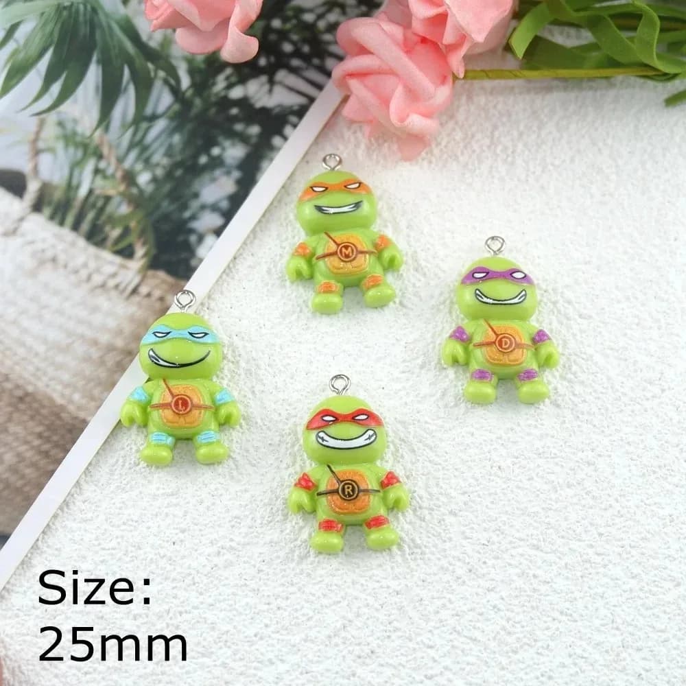 10Pcs Kawaii Cartoon Resin Charms Wholesale Bulk Pendants DIY Craft Supplies for Earrings Bracelets Jewelry Making