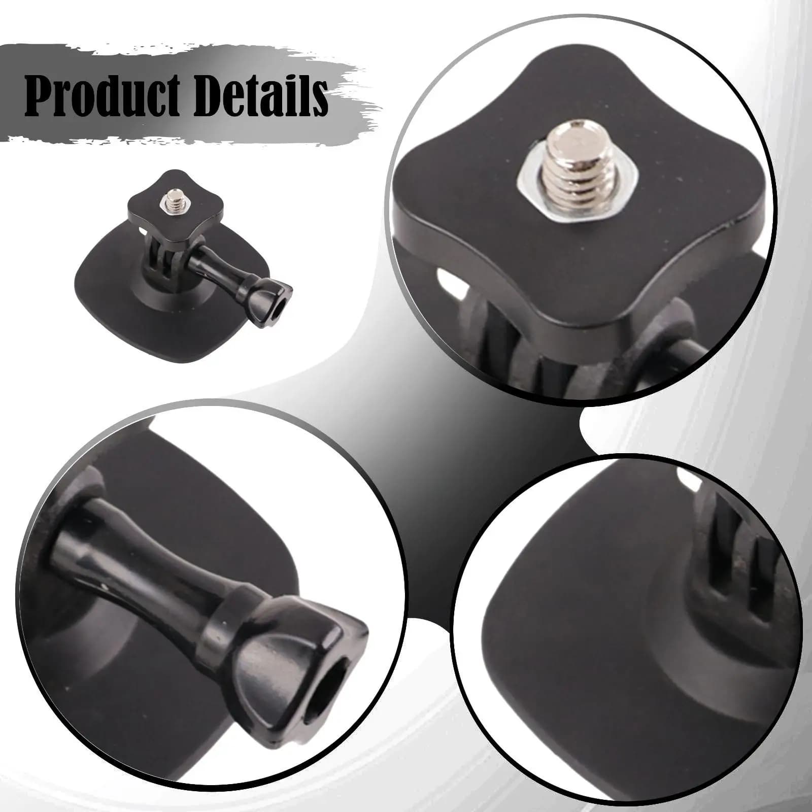 Supporto Adesivo per Casco Moto con Sgancio Rapido, Compatto, per Action Camera, Adatto a Diversi Sport