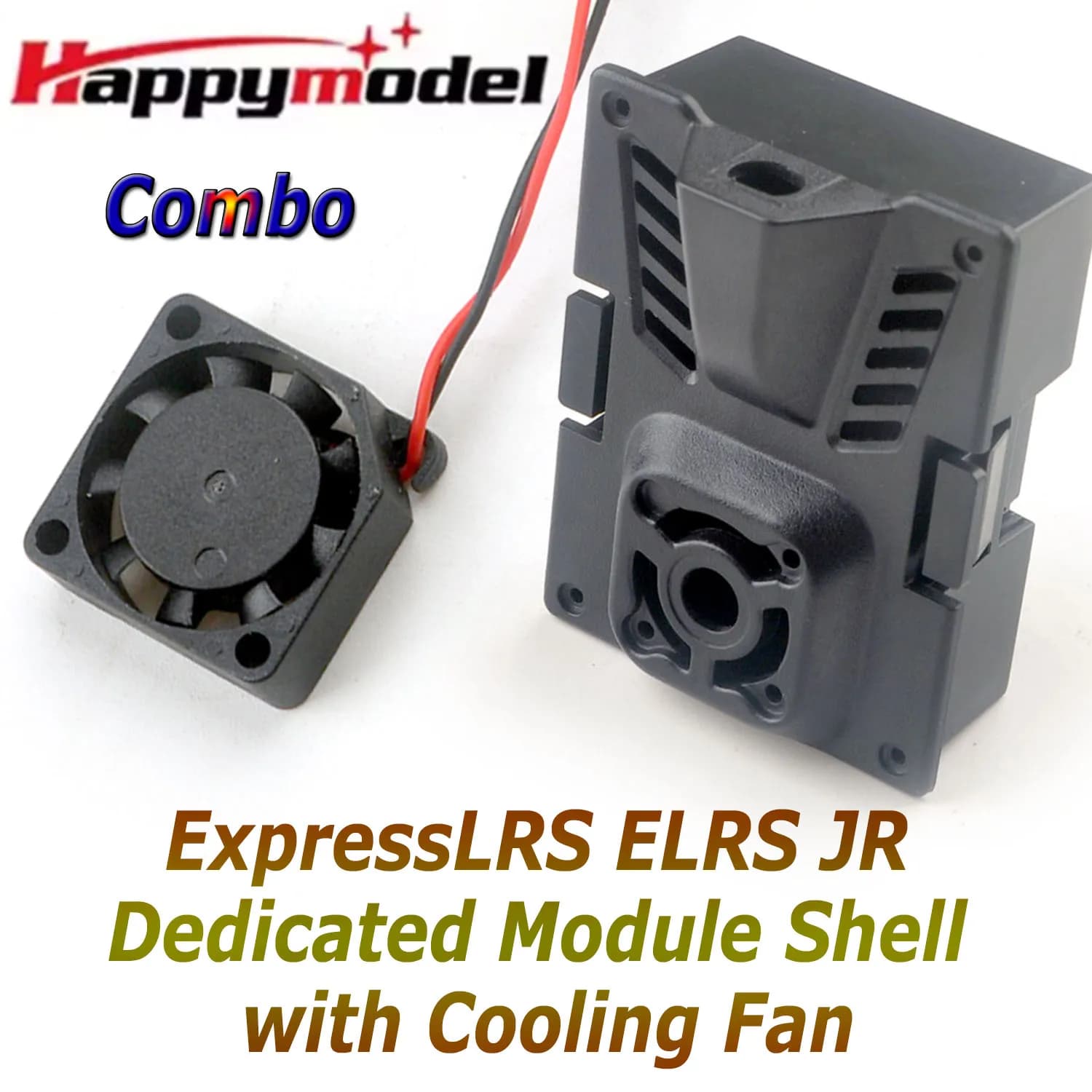 Happymodel ExpressLRS ELRS JR Dedicated Module Shell with Cooling Fan Compatible ES24TX/ES24TX PRO/ES900TX/ES915TX Radio System
