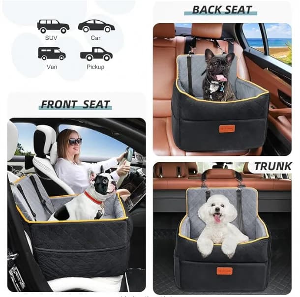 Popolare Tappetino per Auto per Animali Domestici, Cuscino da Viaggio per Cani e Gatti, Rimovibile, Lavabile, per Cuccia Piccola e Media, Sedile di Sicurezza per Viaggi con Animali