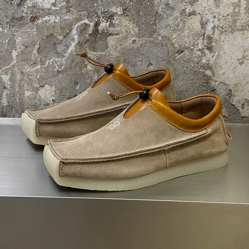 Mocassini da uomo con suola spessa e punta quadrata, scarpe casual alla moda, leggere e comode, scarpe da viaggio, taglie 38-46